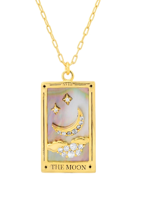 Tarot Card Necklace- The Moon- NEW Style Necklace