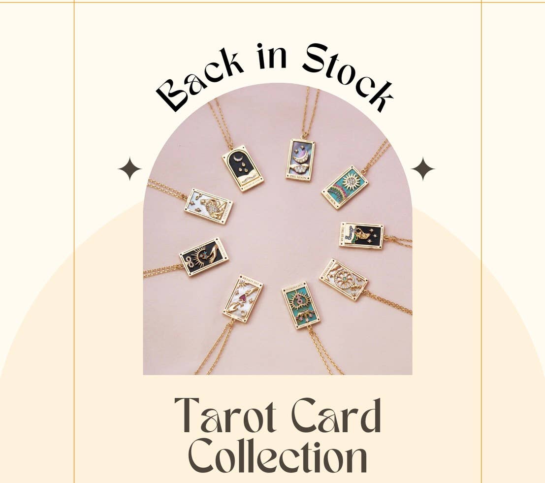 Tarot Card Necklace- The Moon- NEW Style Necklace