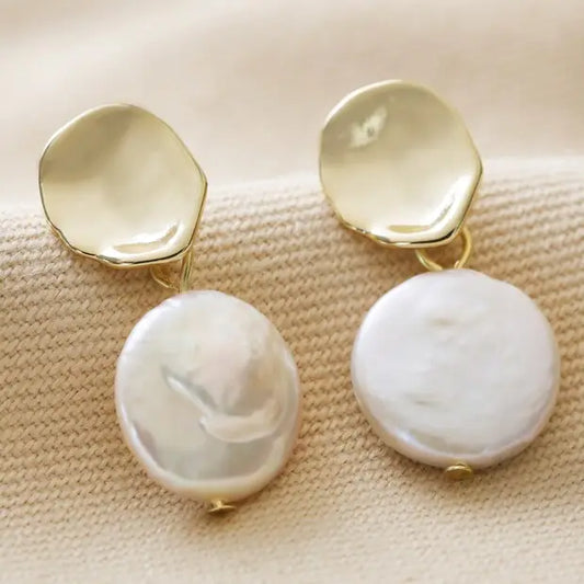 Molten Pearl Drop Earrings