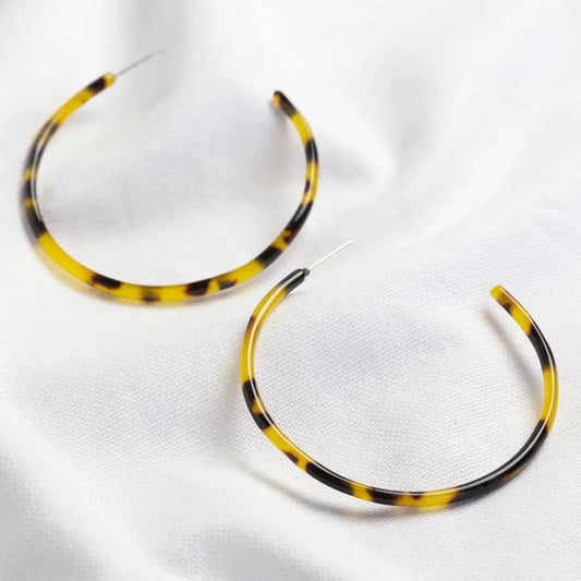 Thin Tortoiseshell Hoops