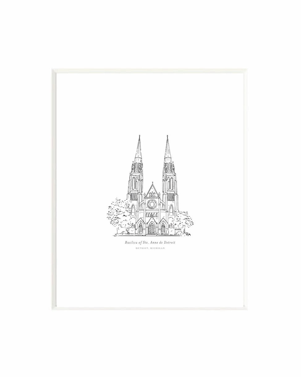 Basilica of Ste. Anne de Detroit Print