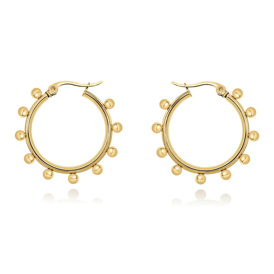 Studded Hoop Earrings