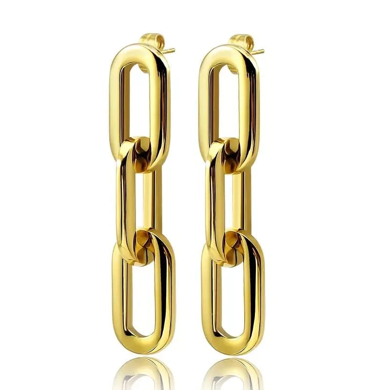 Link Gold Earrings