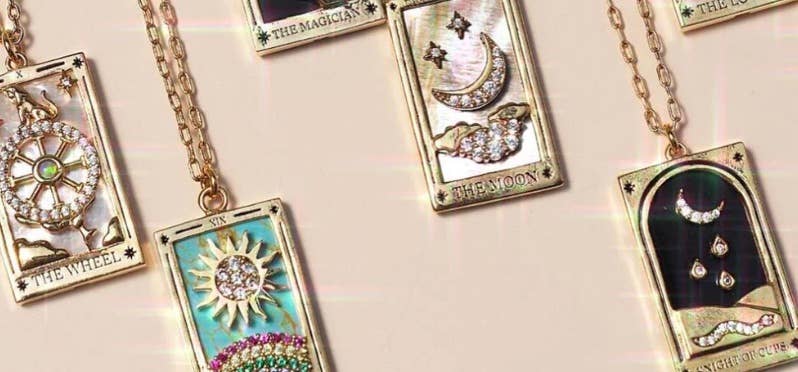 Tarot Card Necklace- The Moon- NEW Style Necklace