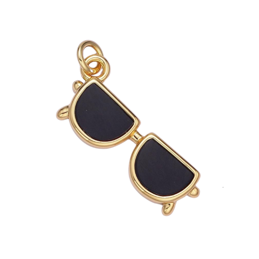 Sunny Day Shades Charm ~ 18k Gold Plated Brass