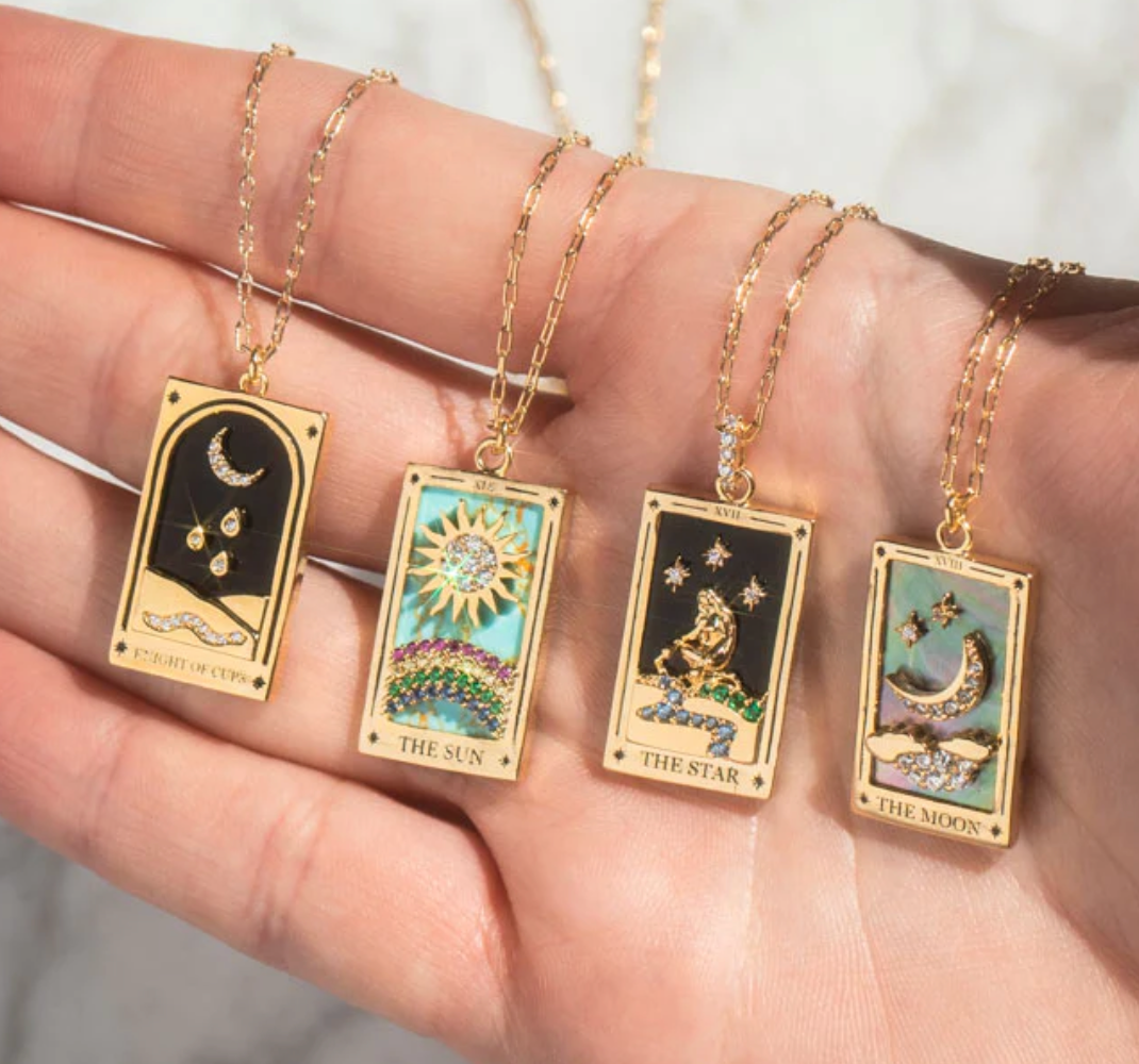 Tarot Card Necklace- The Moon- NEW Style Necklace