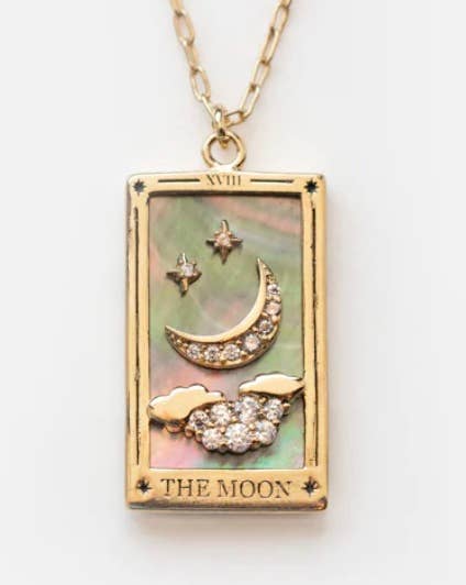 Tarot Card Necklace- The Moon- NEW Style Necklace