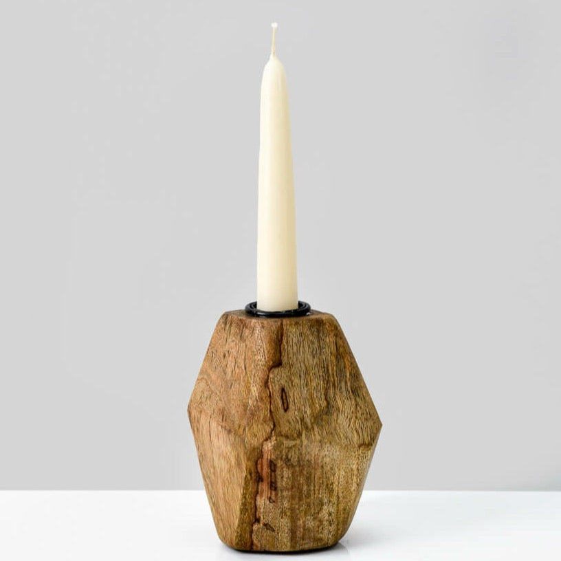 Wood Block Candlestick