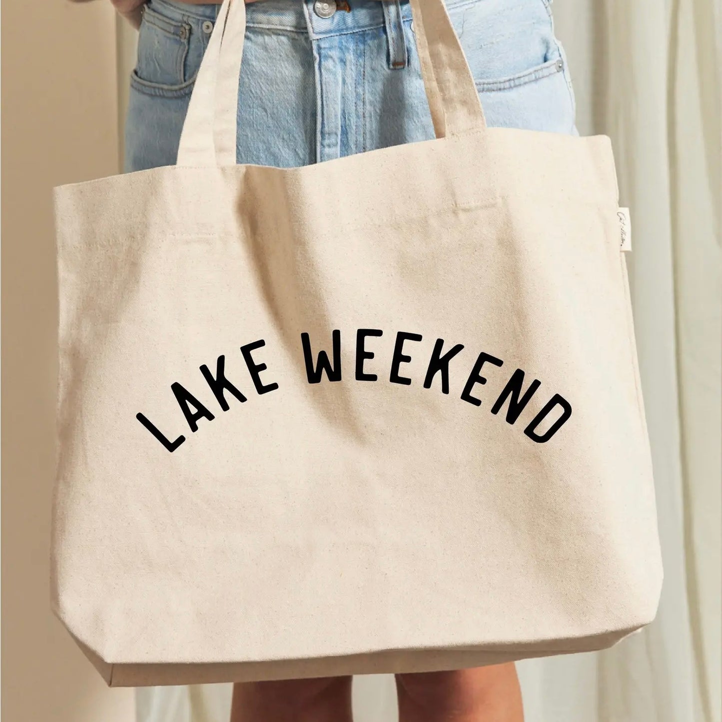 LAKE WEEKEND Canvas Tote