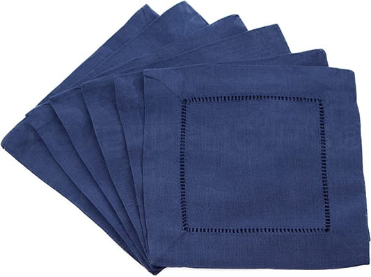 Navy Linen Cocktail Napkin