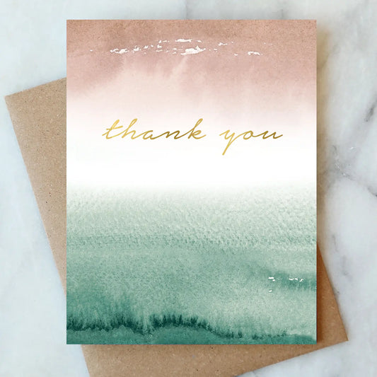 Box Set of 6 // Earthy Thank You Card
