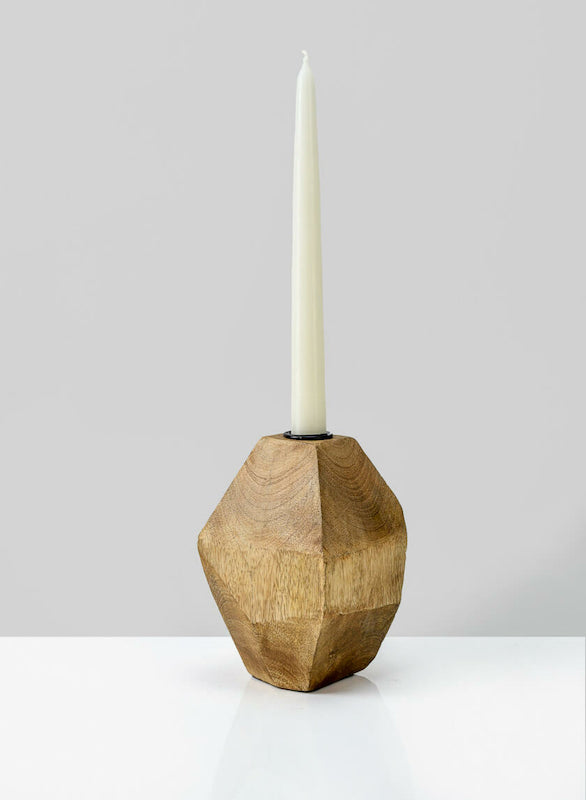 Wood Block Candlestick
